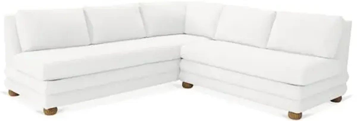 Millbrae Right-Facing Sectional - White Linen