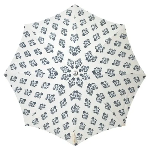 Luna Premium Beach Umbrella - Blue/White