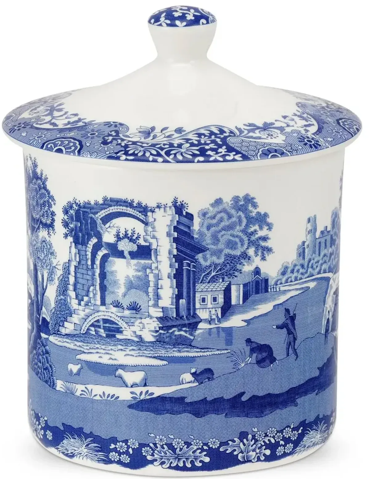 Spode Blue Italian 7.5 Inch Storage Jar