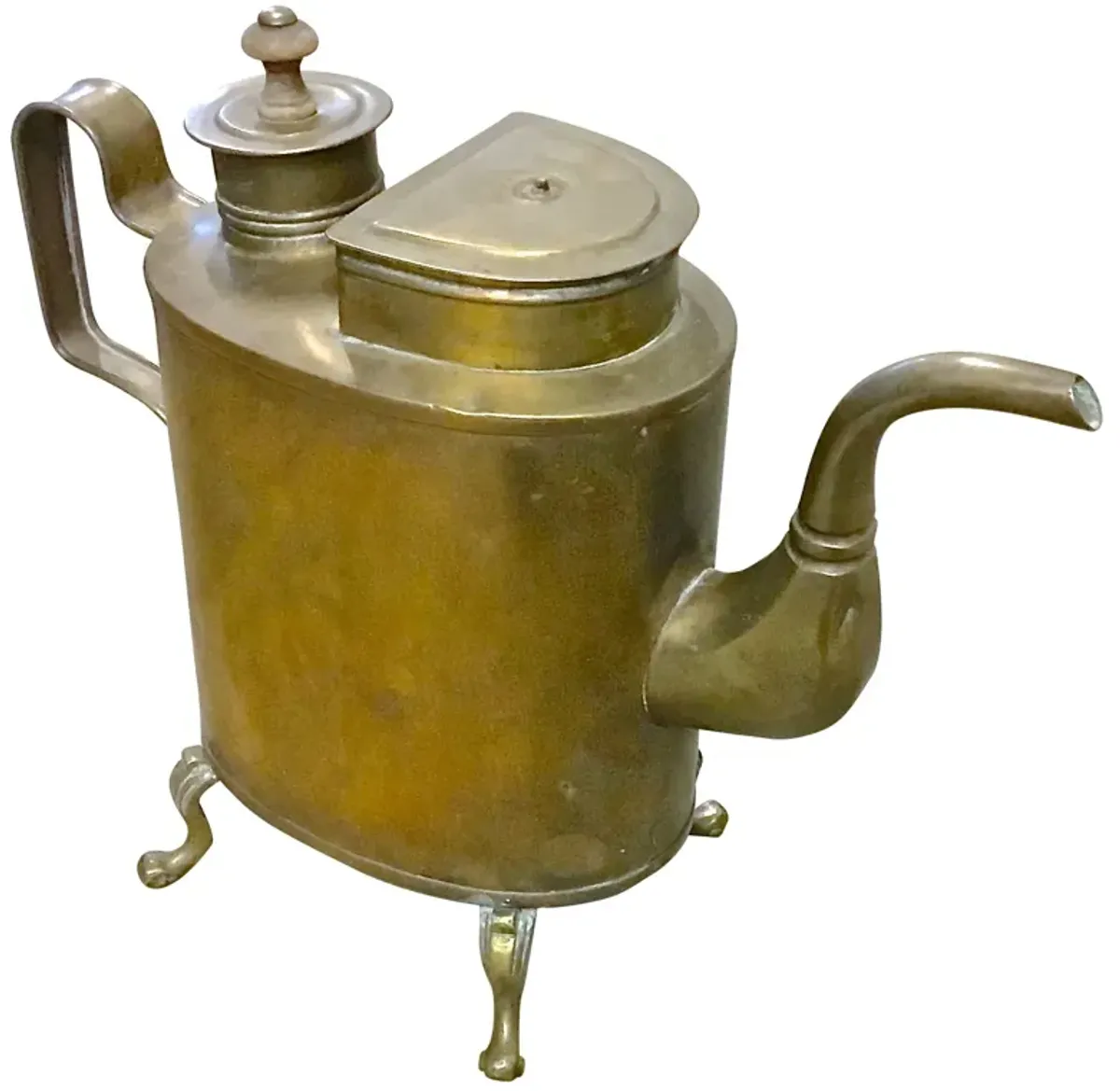 Antique Brass Double Lid Kettle - Vermilion Designs - Gold