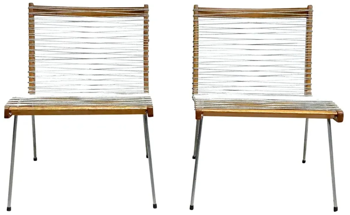 Cord Chairs By Robert Ellenburger - Set of 2 - Vermilion Designs - White