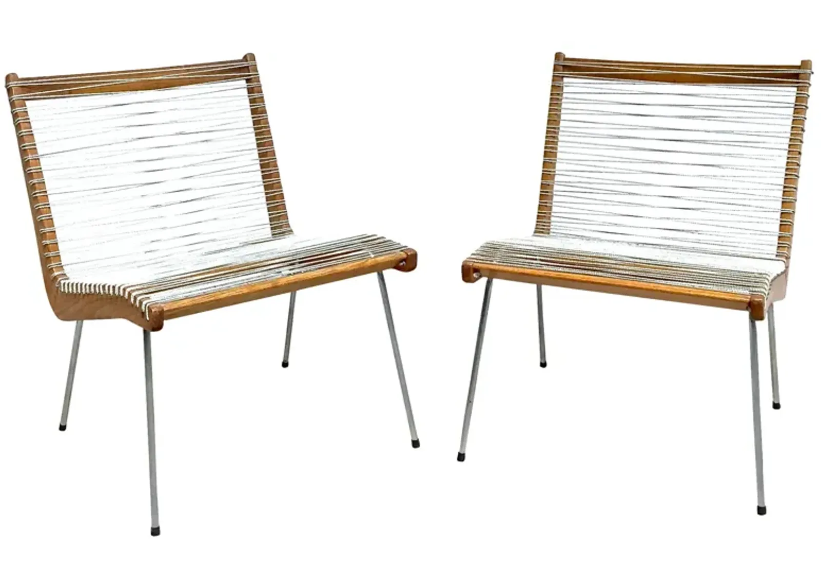 Cord Chairs By Robert Ellenburger - Set of 2 - Vermilion Designs - White