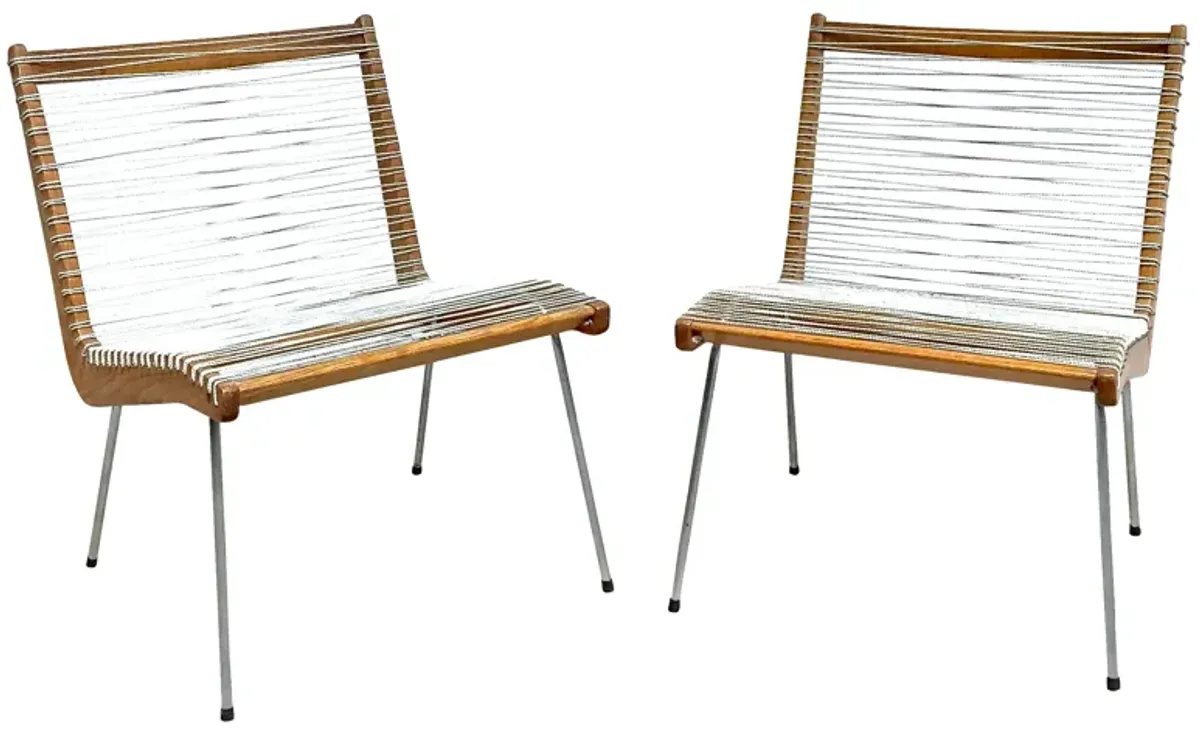 Cord Chairs By Robert Ellenburger - Set of 2 - Vermilion Designs - white