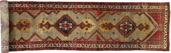 Persian Azerbaijan Runner - 3'4 x 14'9 - Esmaili Rugs & Antiques - Red - Red