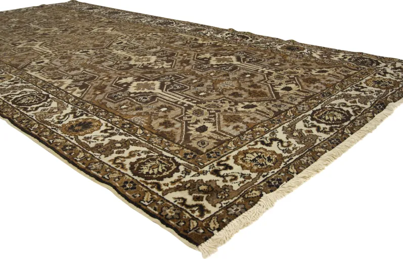 4'4" x 8'2" Turkish Sivas Runner - Esmaili Rugs & Antiques - Brown - Brown