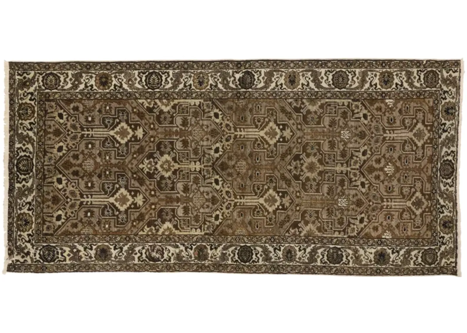 4'4" x 8'2" Turkish Sivas Runner - Esmaili Rugs & Antiques - Brown - Brown