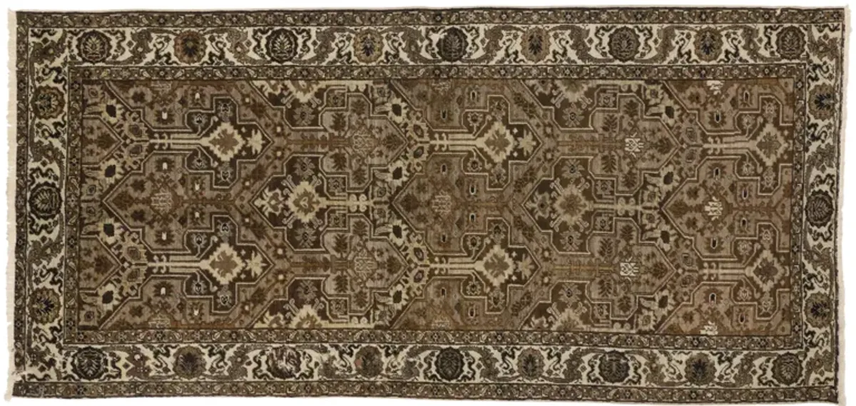 4'4" x 8'2" Turkish Sivas Runner - Esmaili Rugs & Antiques - Brown - Brown