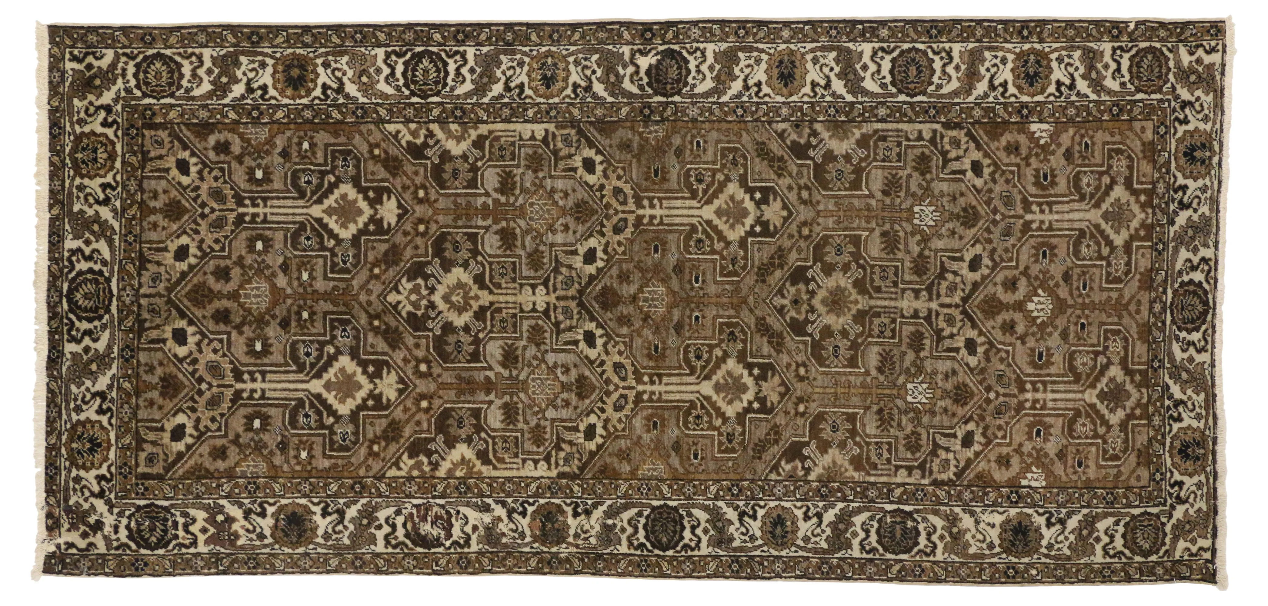 4'4" x 8'2" Turkish Sivas Runner - Esmaili Rugs & Antiques - Brown - Brown