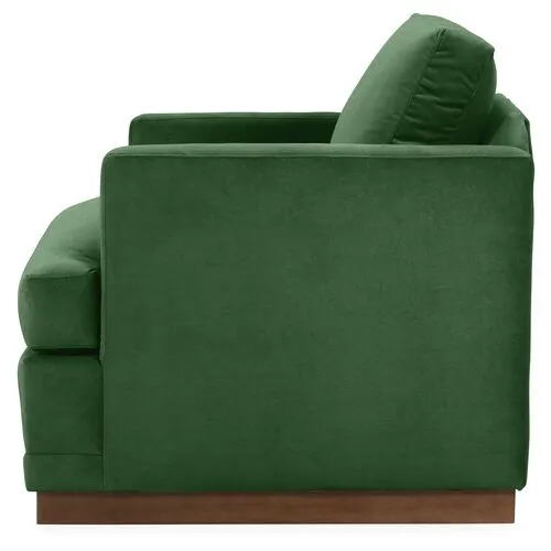 Shaw Velvet Swivel Club Chair - Hancrafted in the USA