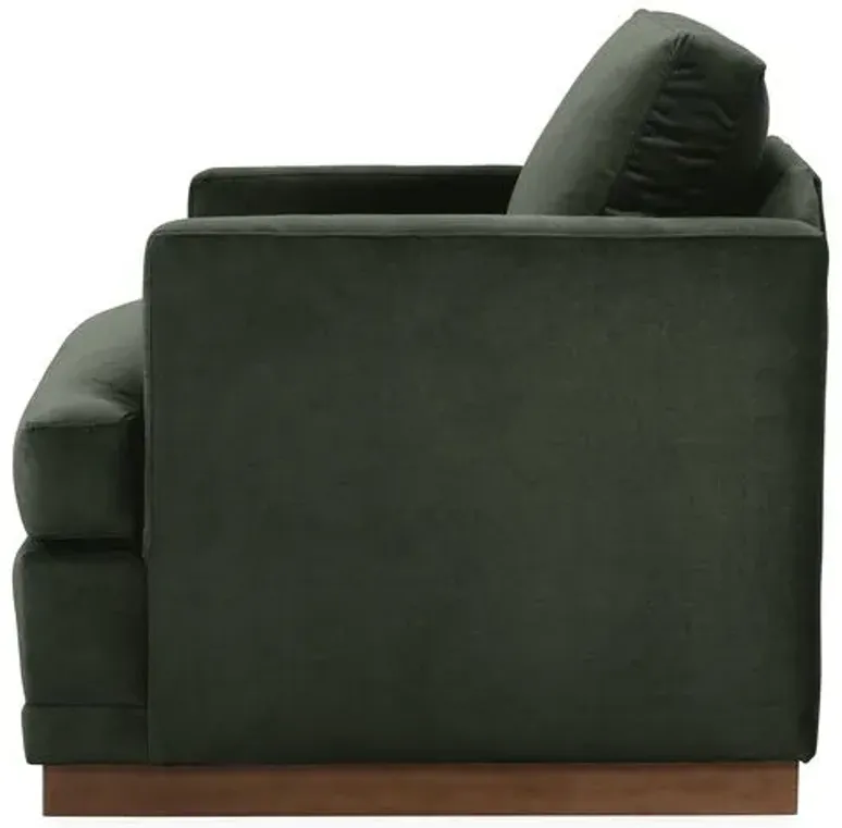 Shaw Velvet Swivel Club Chair - Hancrafted in the USA