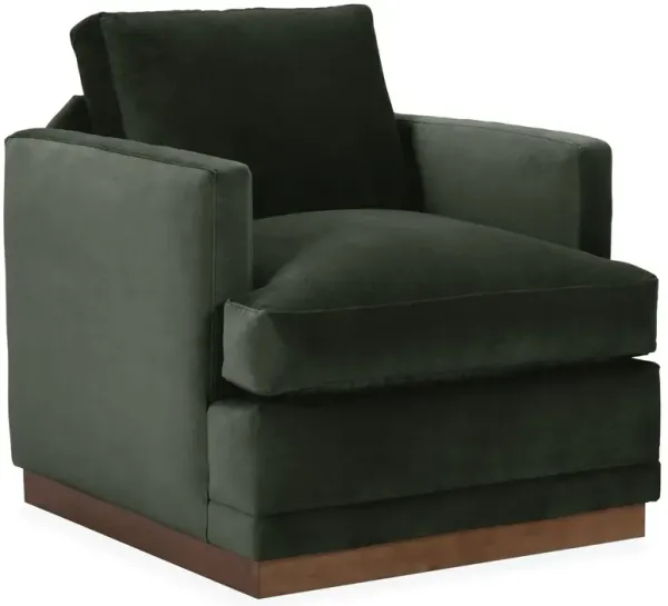 Shaw Velvet Swivel Club Chair