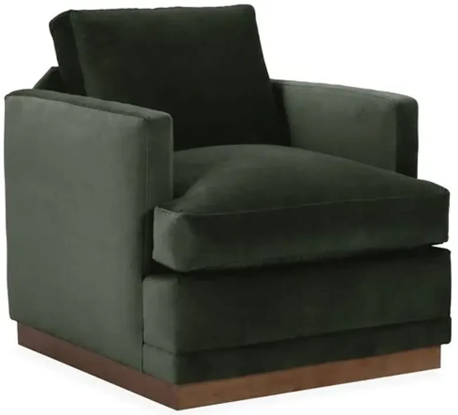 Shaw Velvet Swivel Club Chair - Hancrafted in the USA