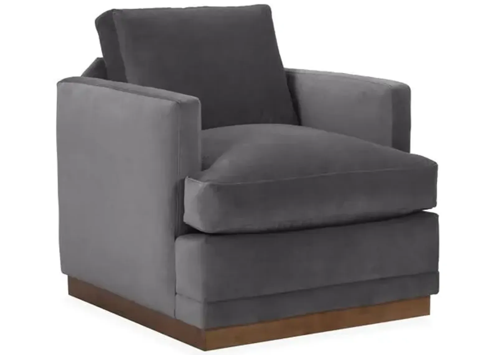 Shaw Velvet Swivel Club Chair - Hancrafted in the USA