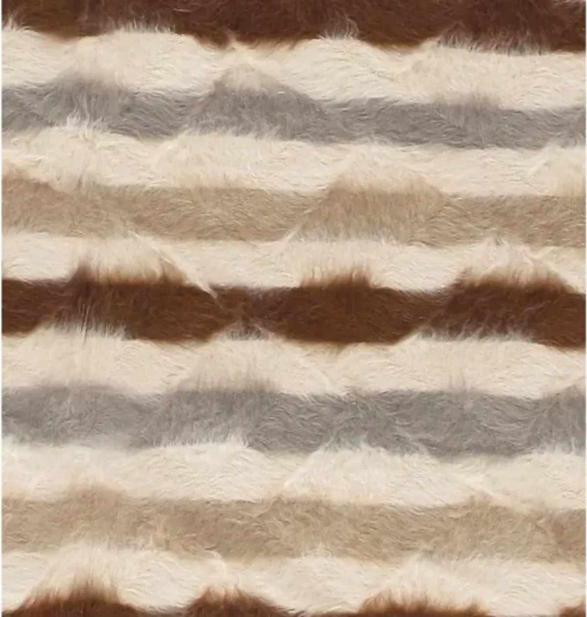 1950s Turkish Mohair Rug - 5'5" x 7'3" - Brown - Brown