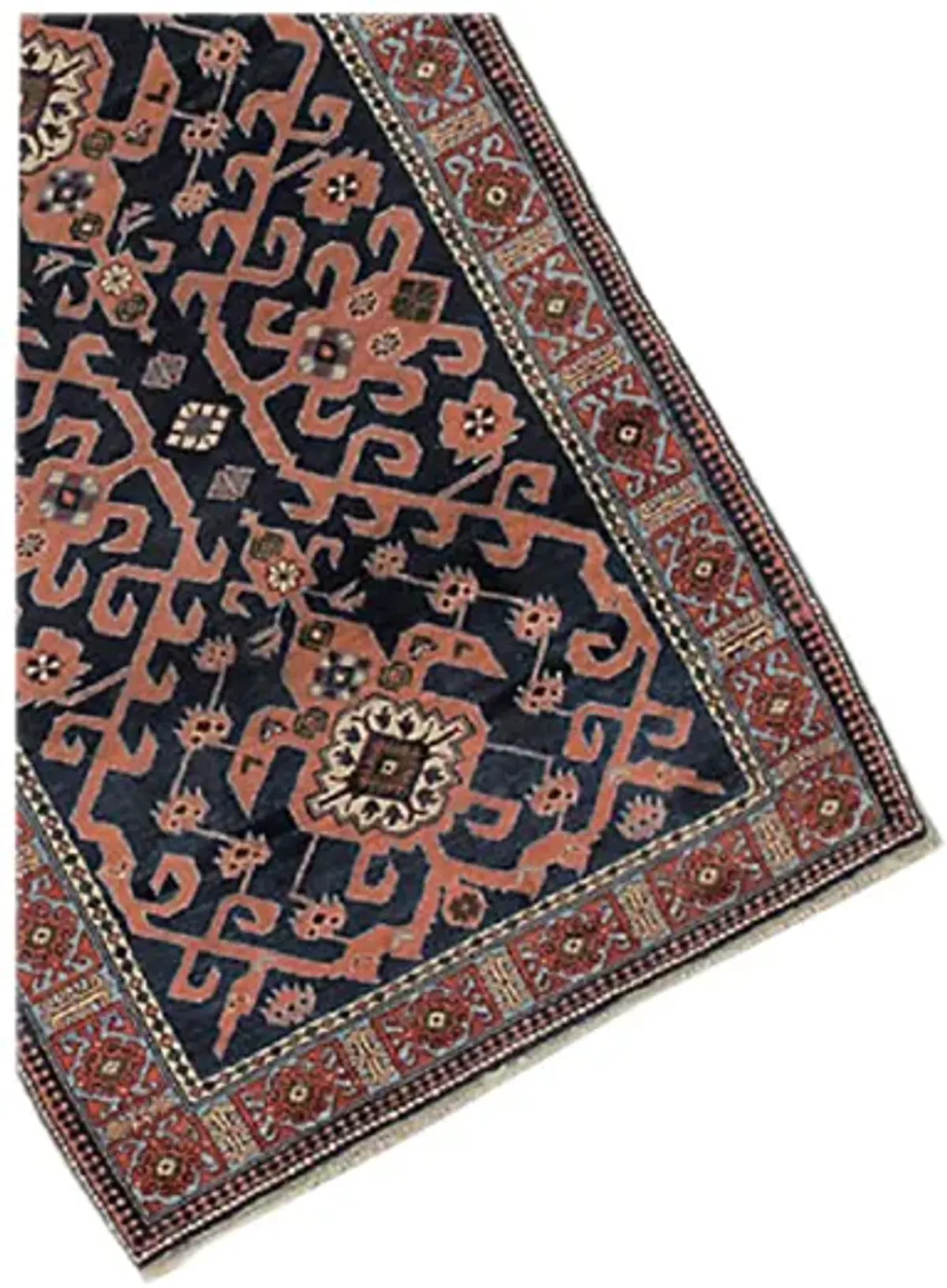 Caucasian Shirvan Rug - 3'6" x 5'6" - Blue - Blue