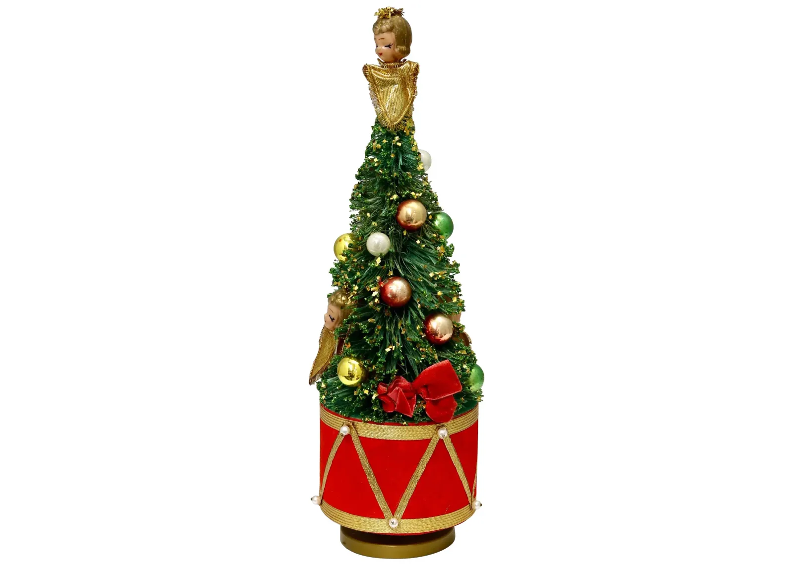 Midcentury Musical Bottle Brush Tree - Rose Victoria - green