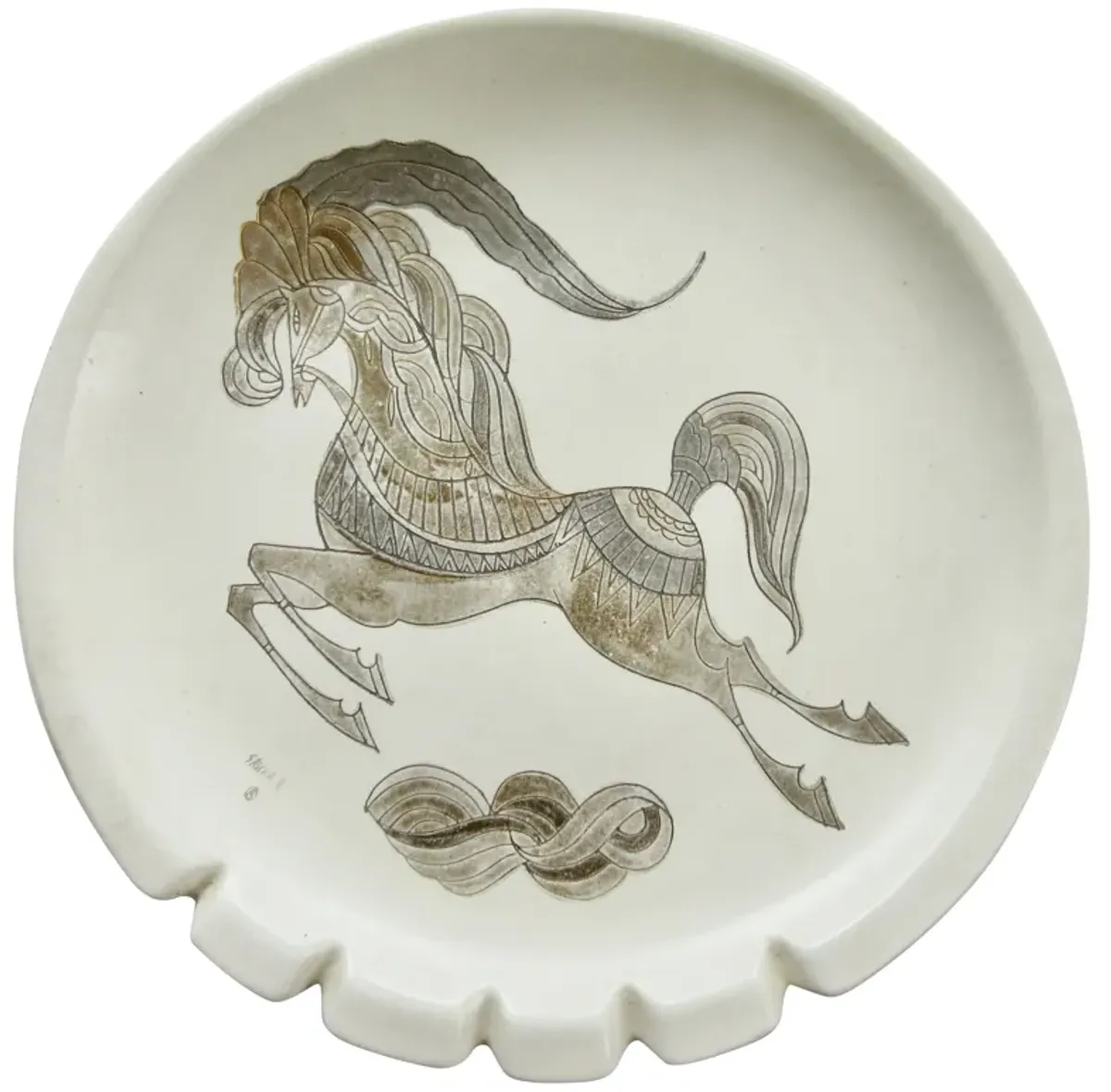 11 MCM Sascha Brastoff Ashtray - The Emporium Ltd. - Ivory