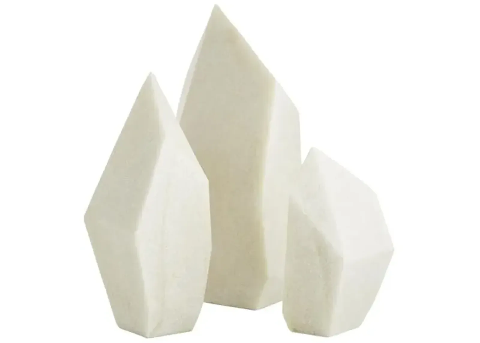 Set of 3 Nerine Sculptures - White - Arteriors