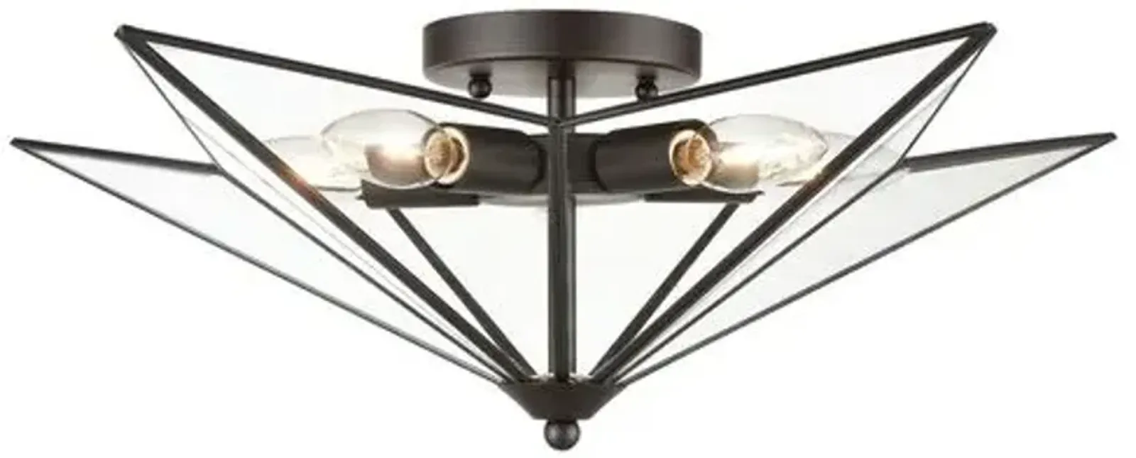 Star Flush Mount - Oil-Rubbed Bronze - Black