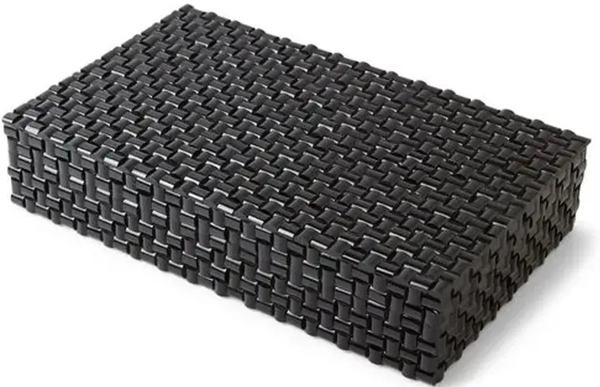 Woven Horn Box - Black - Global Views