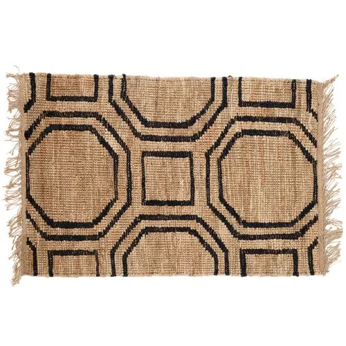 Hexile Jute Rug - DASH & ALBERT - Beige - Beige