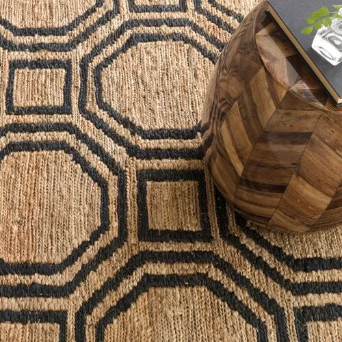 Hexile Jute Rug - DASH & ALBERT - Beige - Beige