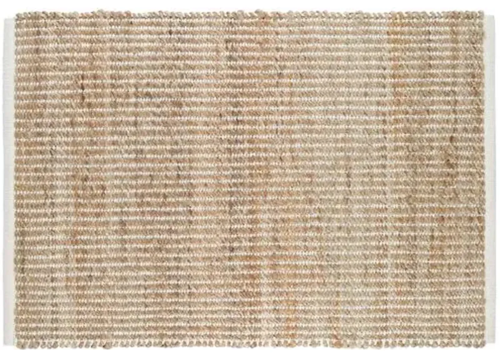 Gridwork Jute Reversible Rug - DASH & ALBERT - Ivory - Ivory