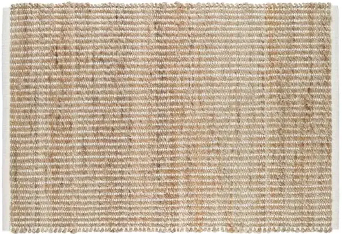 Gridwork Jute Reversible Rug - DASH & ALBERT - Ivory - Ivory