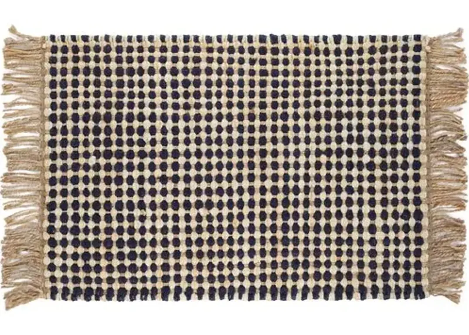 Kuba Jute Rug - DASH & ALBERT - Black - Black