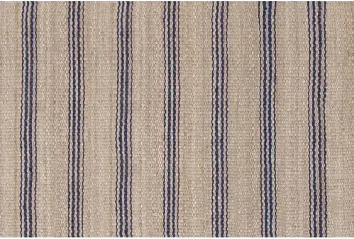 Ticking Jute Rug - DASH & ALBERT - Blue - Blue