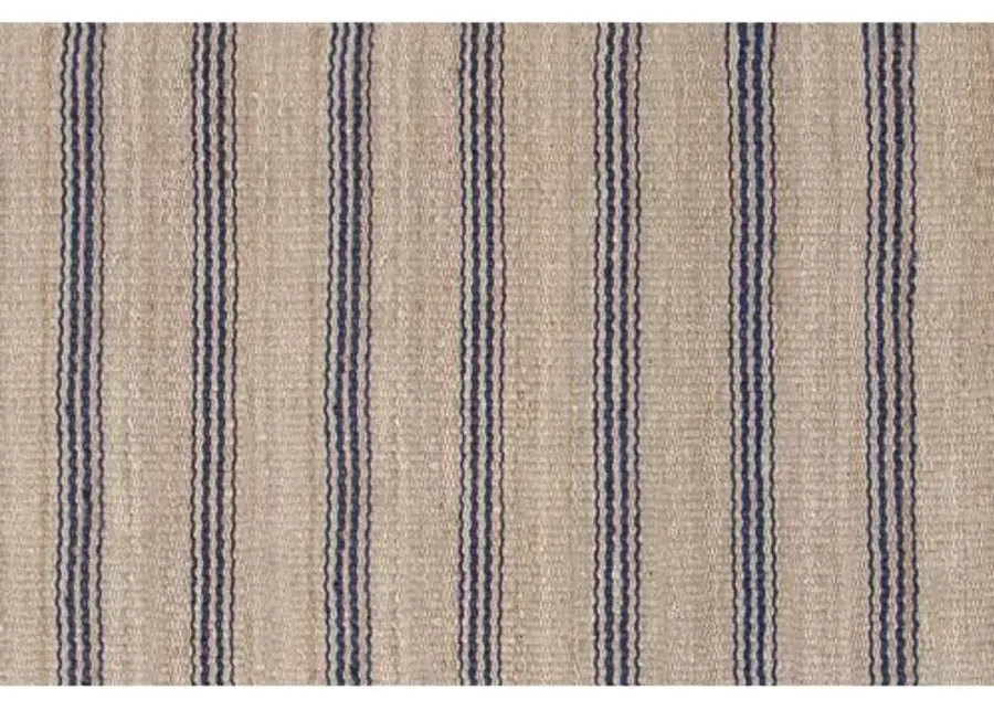 Ticking Jute Rug - DASH & ALBERT - Blue - Blue