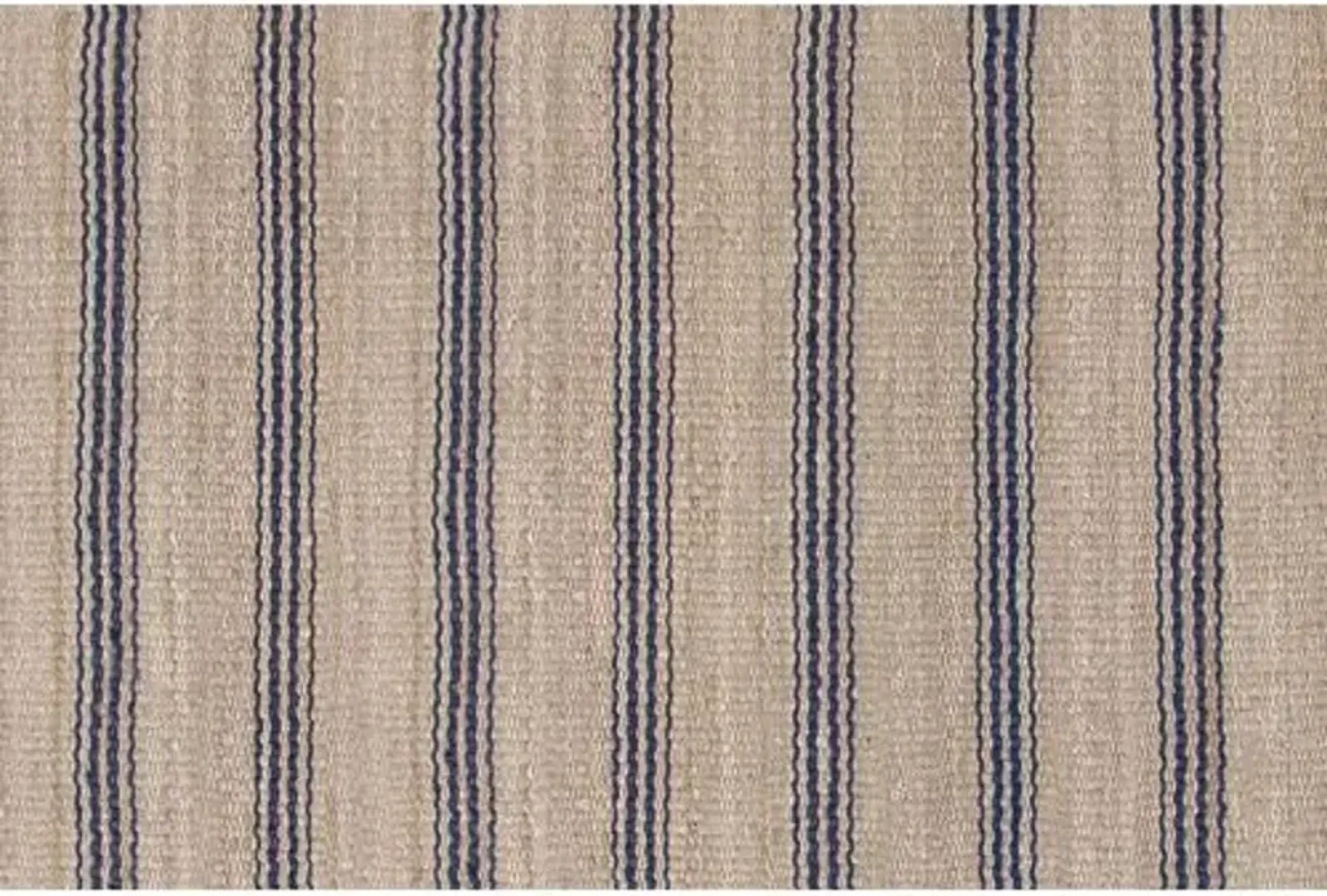 Ticking Jute Rug - DASH & ALBERT - Blue - Blue