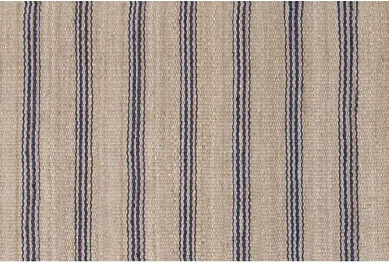 Ticking Jute Rug - DASH & ALBERT - Blue - Blue