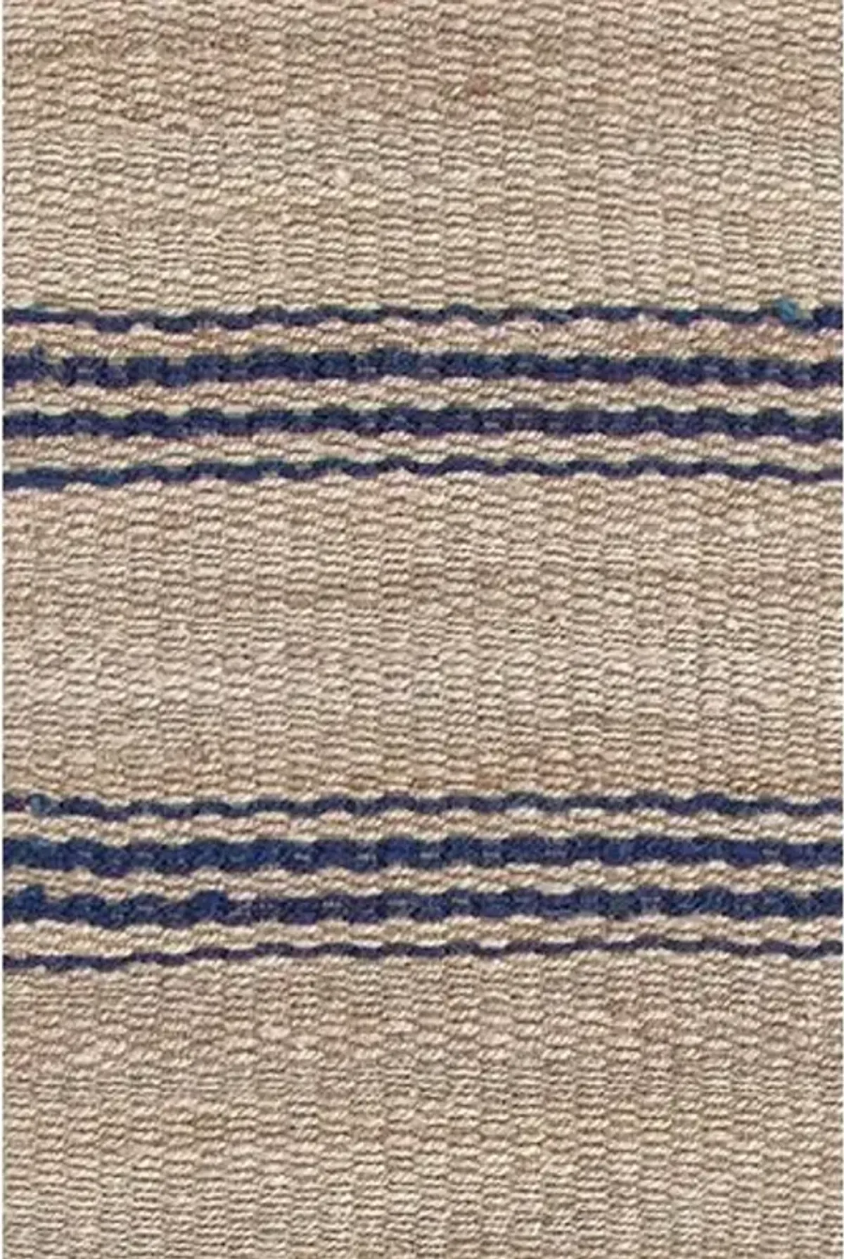 Ticking Jute Rug - DASH & ALBERT - Blue - Blue