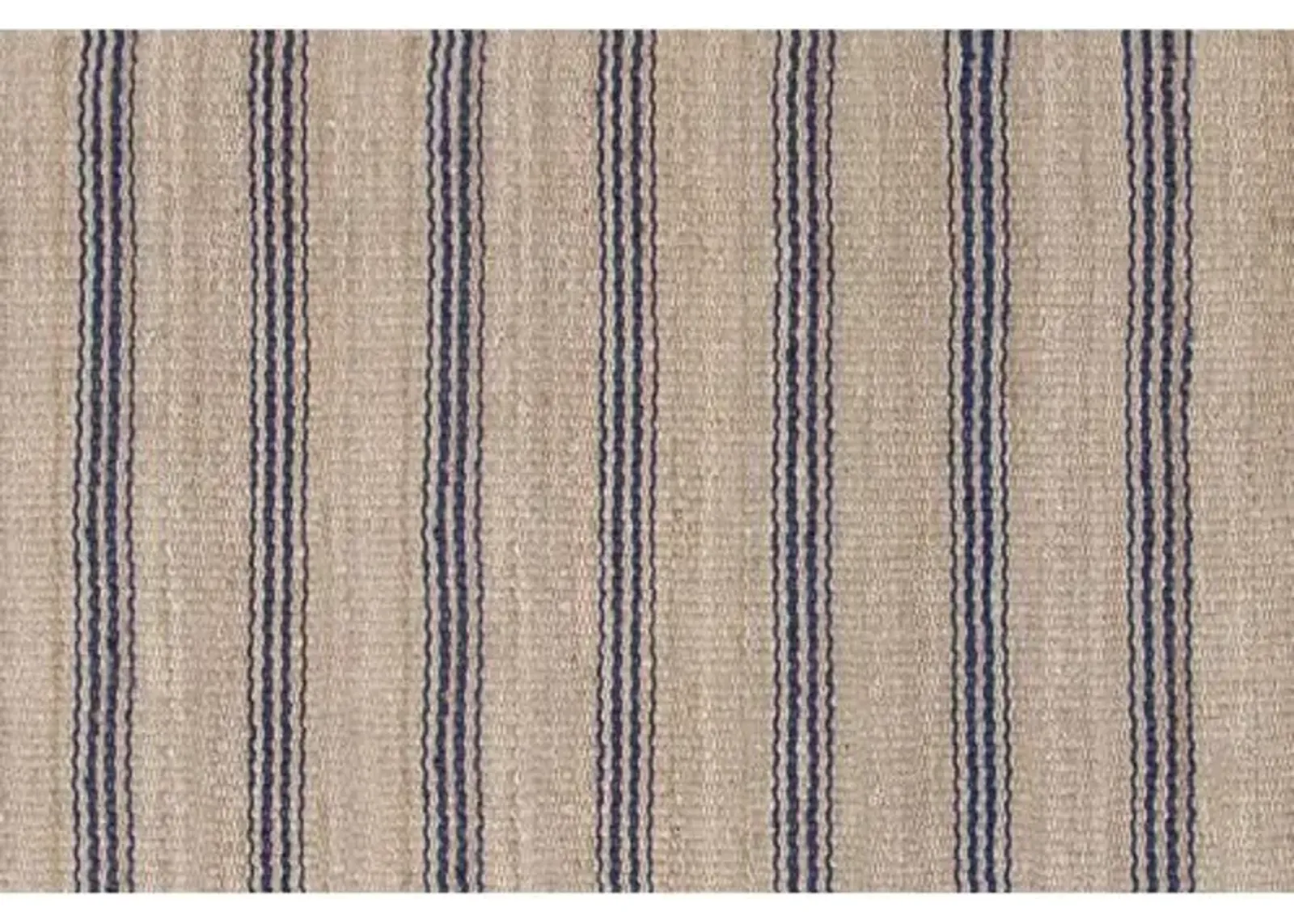 Ticking Jute Rug - DASH & ALBERT - Blue - Blue