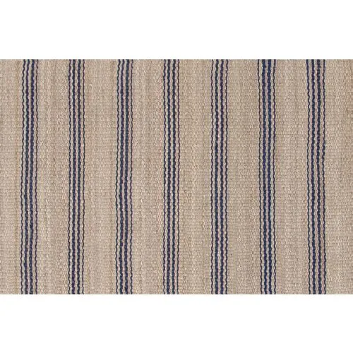 Ticking Jute Rug - DASH & ALBERT - Blue - Blue