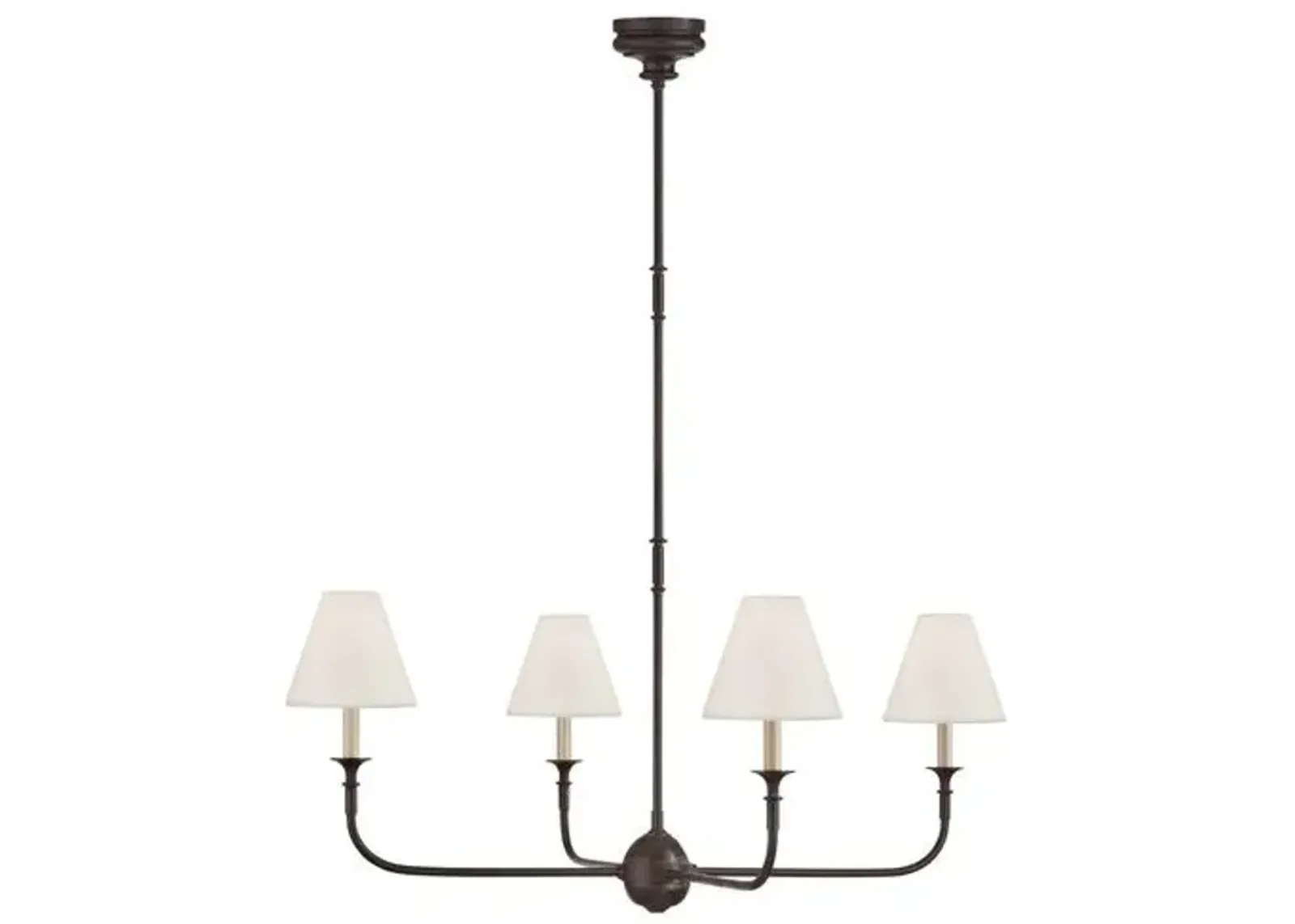 Visual Comfort - Piaf Chandelier - Aged Iron - Black