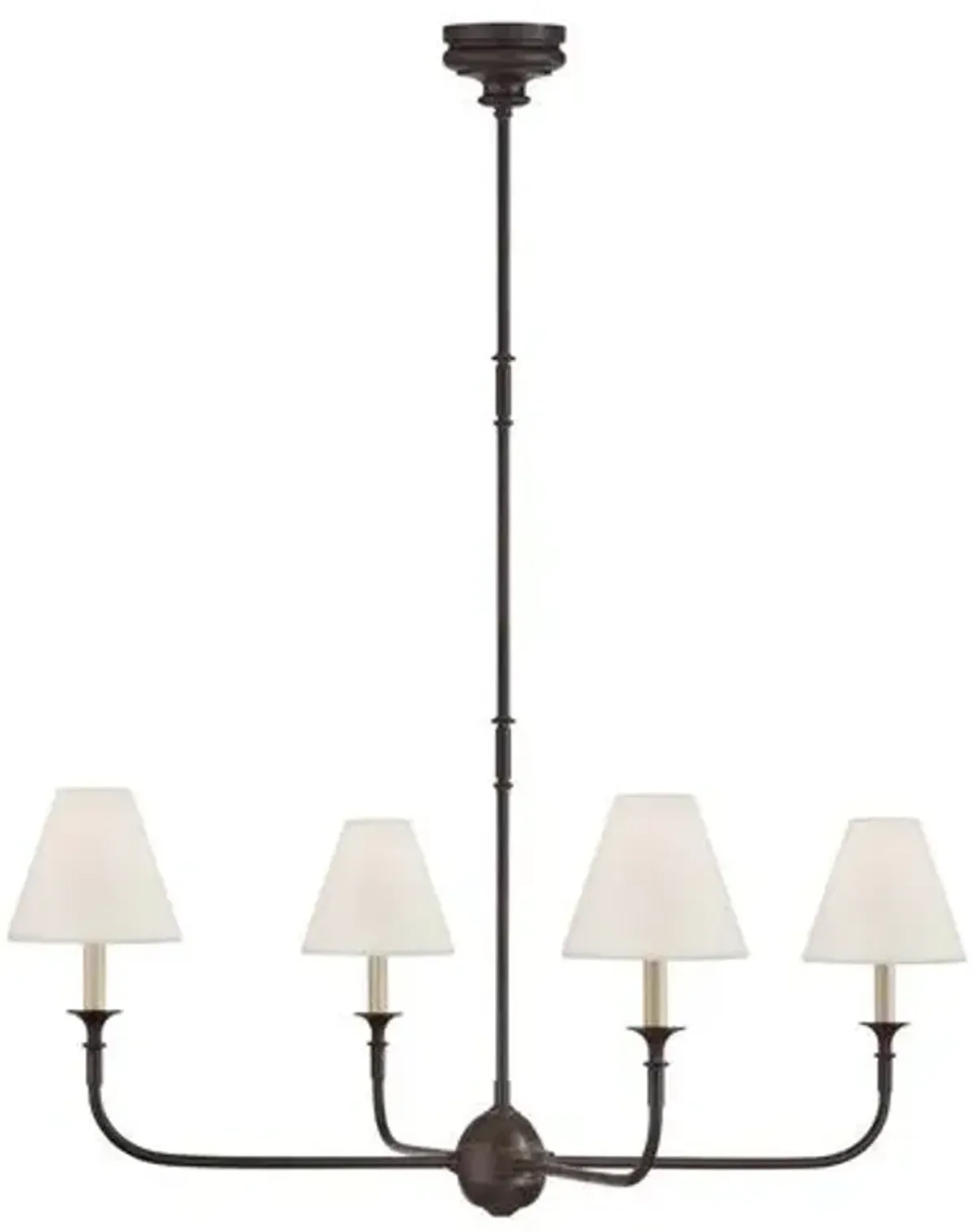 Visual Comfort - Piaf Chandelier - Aged Iron - Black