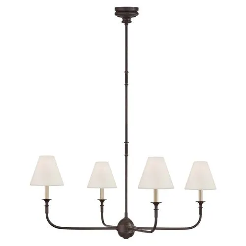 Visual Comfort - Piaf Chandelier - Aged Iron - Black