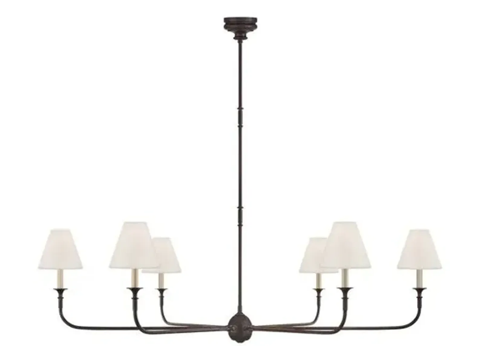 Visual Comfort - Piaf Grande Chandelier - Aged Iron - Black