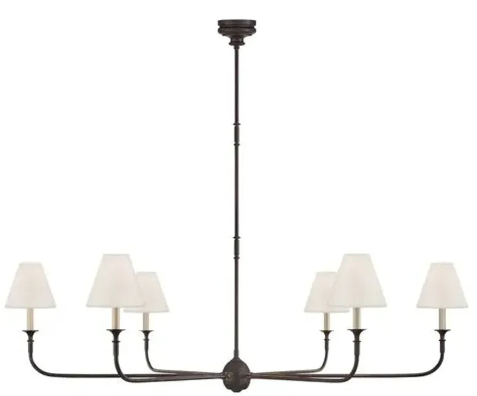 Visual Comfort - Piaf Grande Chandelier - Aged Iron - Black