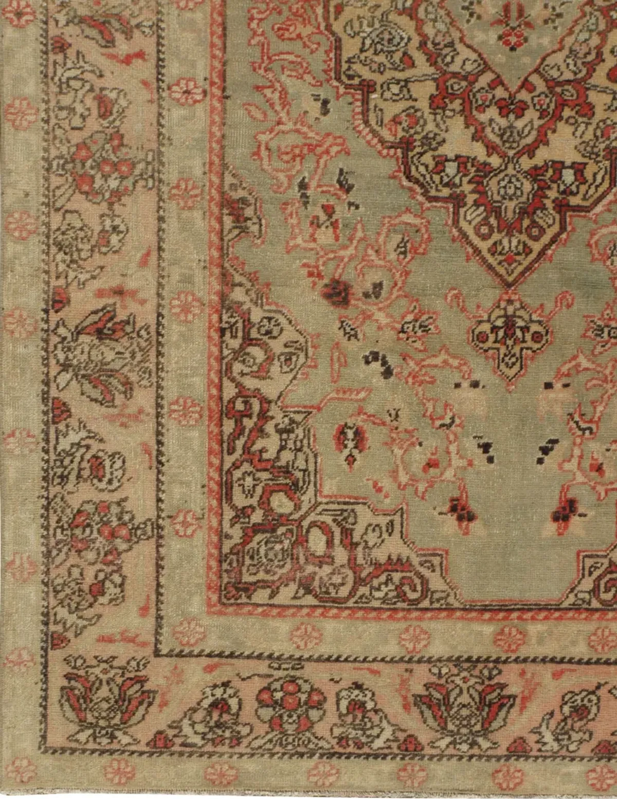 Turkish Oushak Rug - 4'2 x 6'11 - Beige - Beige