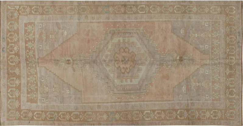 Turkish Oushak Rug - 4'5 x 8'4 - Beige - Beige