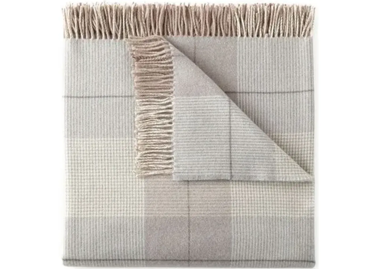 York Throw - Peacock Alley - Beige, Fringed