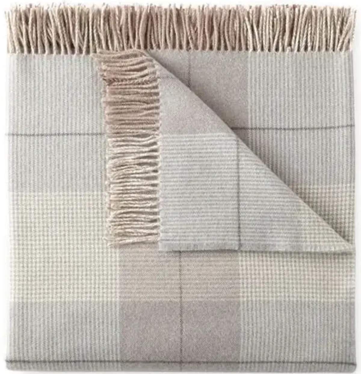 York Throw - Peacock Alley - Beige, Fringed