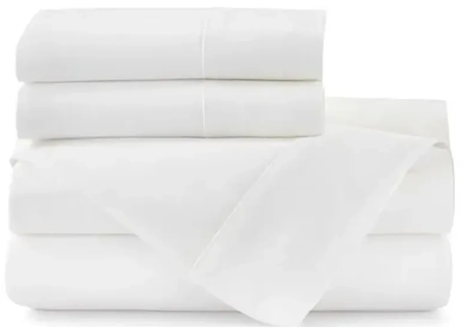 Mandalay Cuff Sheet Set - Peacock Alley - White, 300 Thread Count, Egyptian Cotton Sateen, Soft and Luxurious