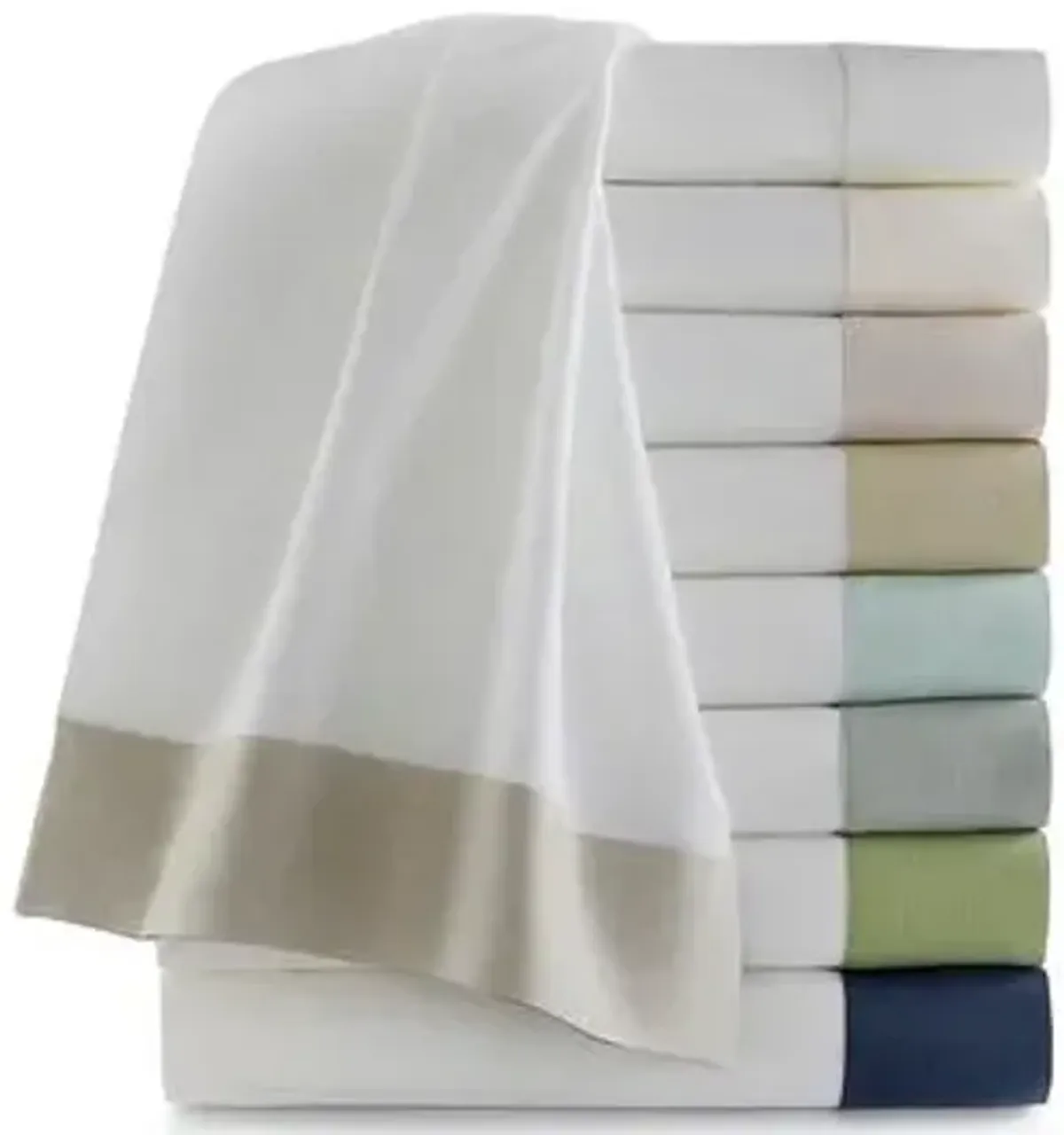 Mandalay Cuff Sheet Set - Peacock Alley - White, 300 Thread Count, Egyptian Cotton Sateen, Soft and Luxurious