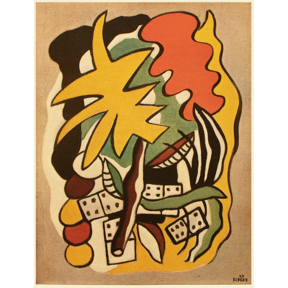 1948 Fernand Léger - Dominoes Composition - Yellow