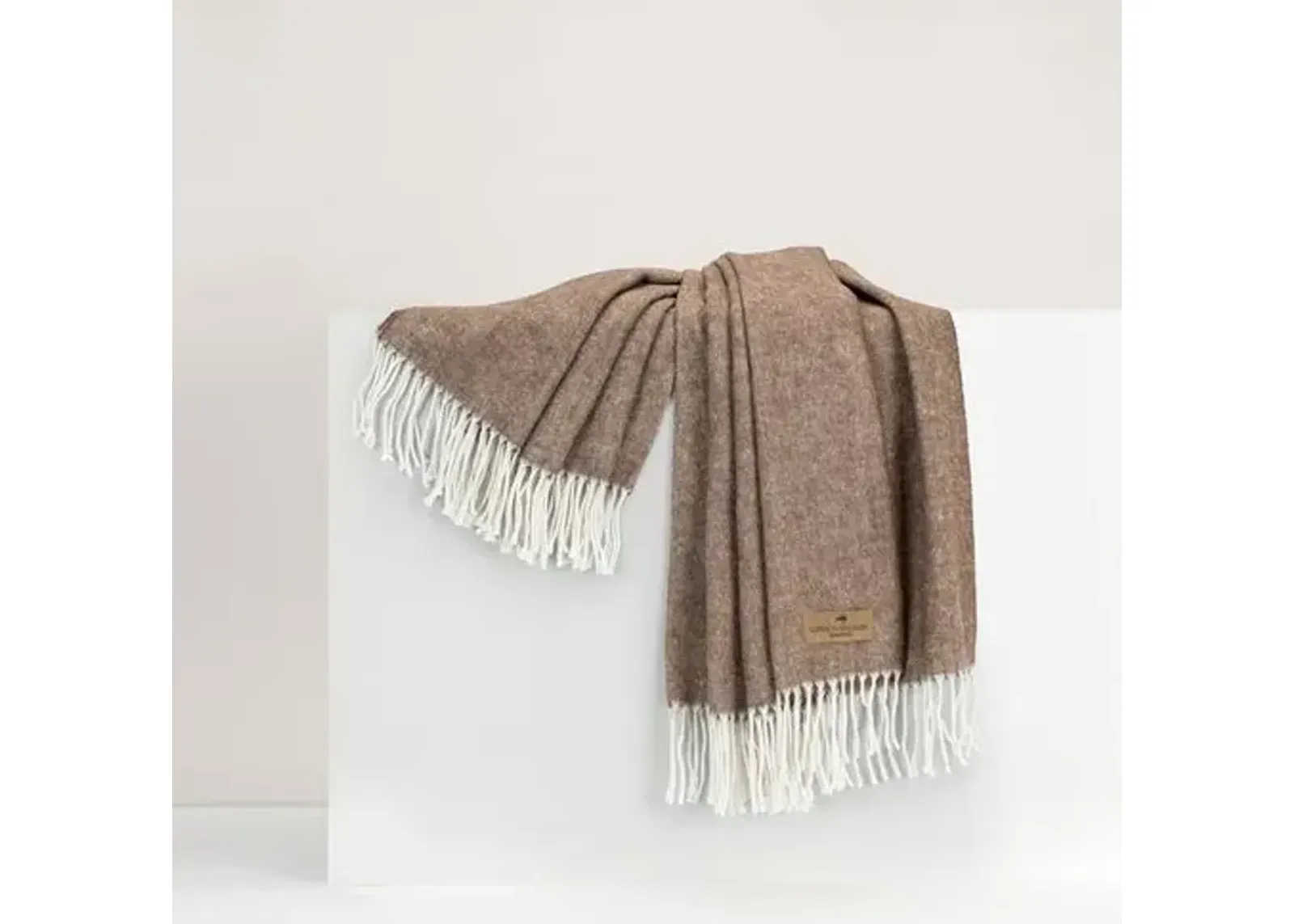 Herringbone Throw - Lands Downunder - Lightweight, Soft, Warm, Fringed