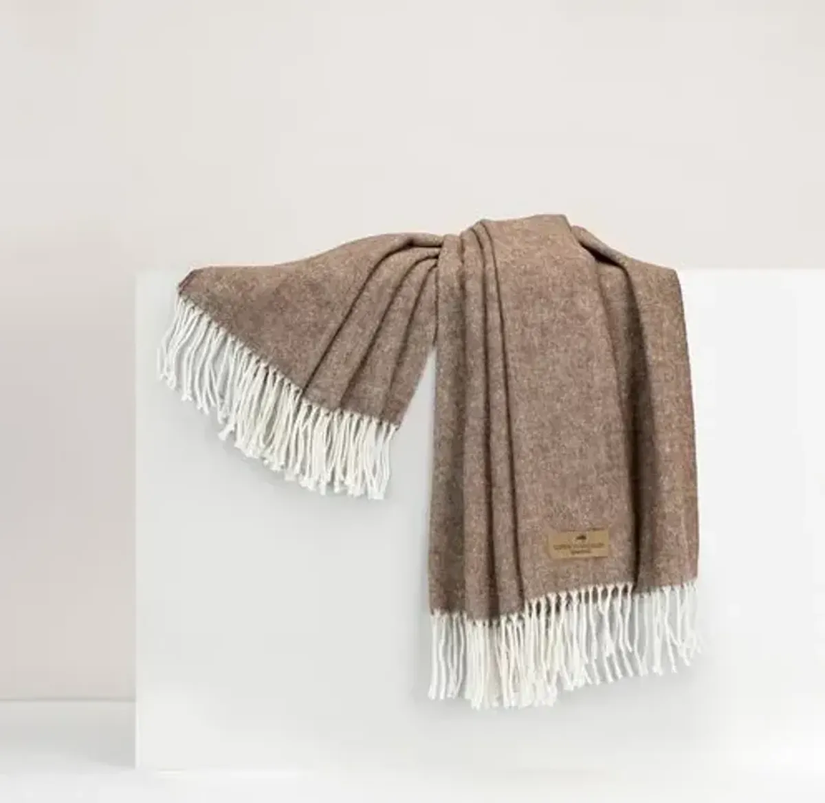 Herringbone Throw - Lands Downunder - Lightweight, Soft, Warm, Fringed